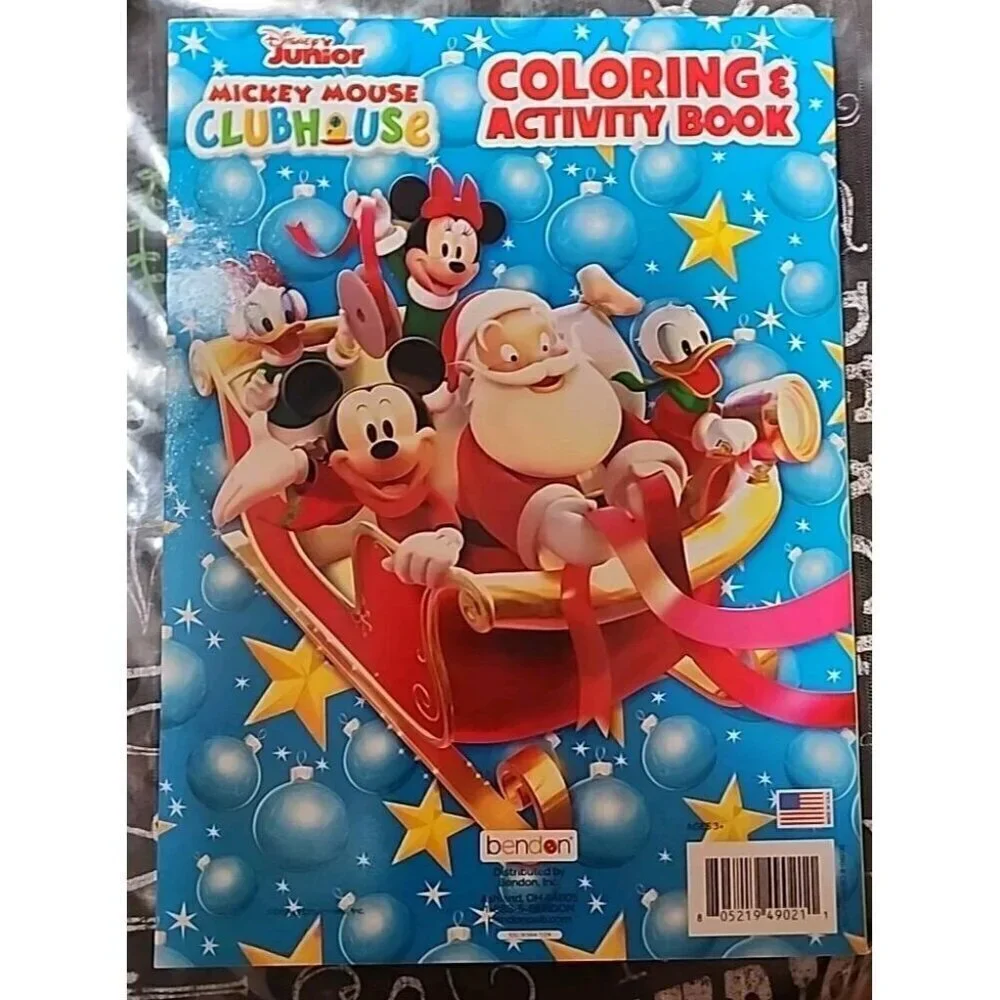 New Disney Junior Mickey Coloring & Activity Book Holiday Christmas 128 Pages
